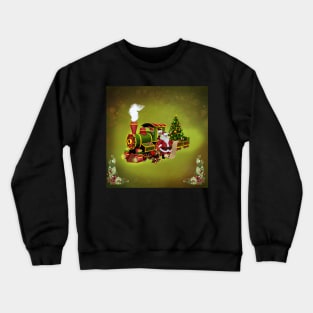 Santa Claus with a train Crewneck Sweatshirt